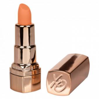 Mira cómo el vibrador de lápiz labial arroja tu nuevo tono favorito! El deslumbrante diseño de lápiz labial dorado.