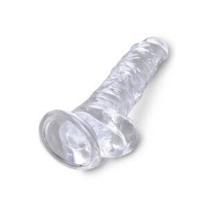 B-CONSOLADOR KING COCK CLEAR 8 CON TESTICULOS./
