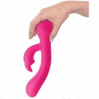 .este vibrador conejo Jimmy jane toma la forma clásica  justa de curvatura y un diseño en forma de U para la máxima comodidad.