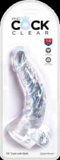 El consolador King Cock Clear de 5 pulgadas es un consolador translúcido con un diseño de miembro realista, eje flexible, venas detalladas.