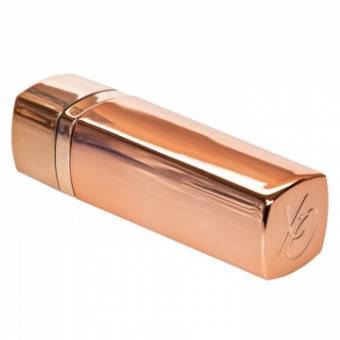 ira cómo el vibrador de lápiz labial arroja tu nuevo tono favorito! El deslumbrante diseño de lápiz labial dorado