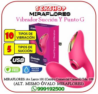 KISSEN DUENDE - SUCTION VIBRATION - CLITORIS Y PUNTO G / SEXSHOP MIRAFLORES
