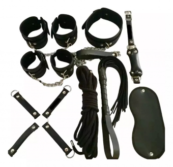 SEXSHOP69...PAITA: 950319453-.. KIT DE SADO BONDAGE ... COLOR NEGRO