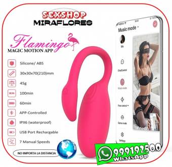 FLAMINGO - VIBRADOR A DISTANCIA - MAGIC MOTION APP - SEXSHOP MIRAFLORES