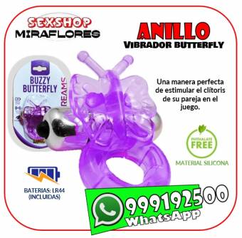 ANILLO VIBRADOR PARA EL PENE - BUZZY BUTTERFLY - SEXSHOP MIRAFLORES