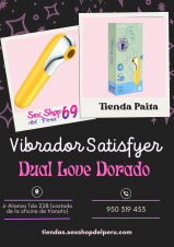 SEXSHOP69... DUAL LOVE.... SATISFYER...DORADO---PAITA