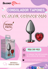 SEXSHOP69..WPP: 950319453--PAITA --PLUG ANAL...CORAZPON ..ROJO