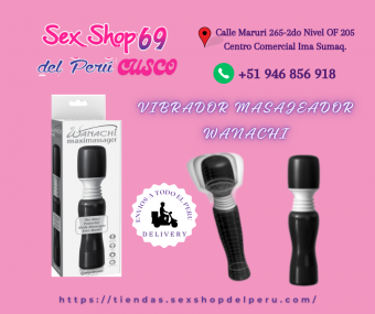 VIBRADOR MASAJEADOR WANACHI NEGRO. Nuestro popular vibrador Wanachi