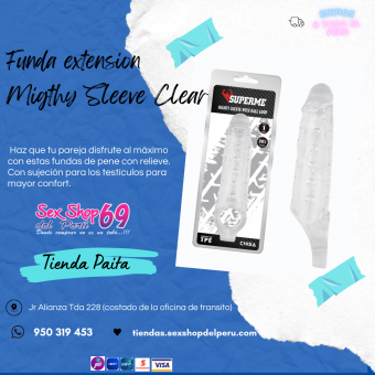 SEXSHOP69.. WPP: 950319453-- FUNDA SLEEVE CLEAR...PAITA