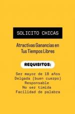 CHICAS BELLAS, CON GANAS DE TRABAJAR Y GANAR MUCHO DINERO