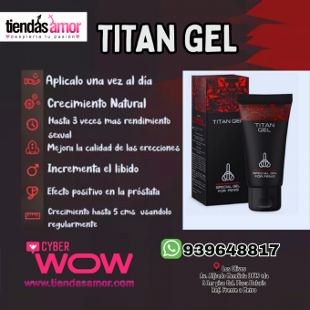 Gel de Titan rojo para hombre, Original 50ml