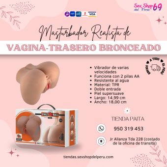 SEXSHOP69..WPP: 950319453--PAITA -- MASTURBADOR TRASERO BRONCEADO