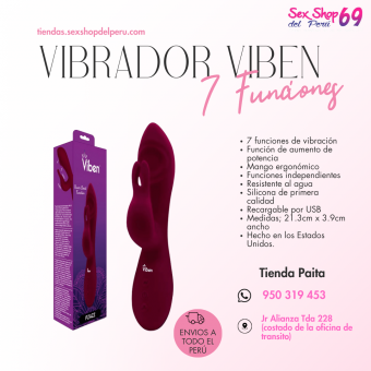 SEXSHOP69..WPP: 950319453..PAITA .. VIBEN VIBRADOR CONEJO .. 7 FUNCIONES