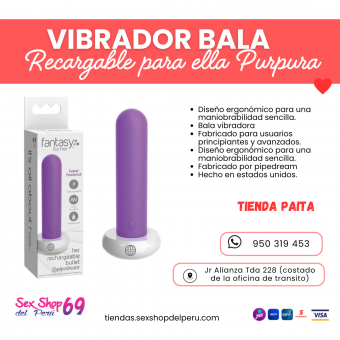 SEXSHOP69--WPP: 950319453--PAITA.. RECARGABLE -- BALA -- MORADA