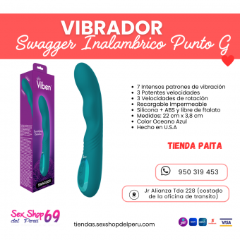 SEXSHOP69..WPP:950319453--PAITA-- SWAGGER-- VIBRADOR INALAMBRICO .. VERDE