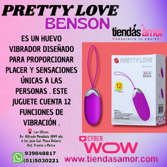 PRETTY LOVE BENSON HUEVO VIBRADOR