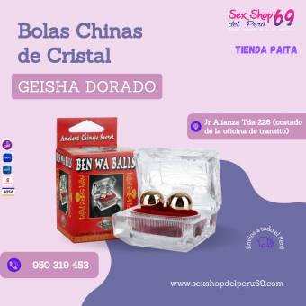SEXSHOP69..WPP: 950319453--PAITA --BOLAS DORADAS. GEISHA