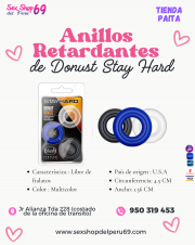SEXSHOP69..WPP: 950319453--PAITA .. ANILLLOS RETARDANTES-- PACKA DE 3