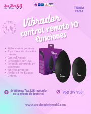 SEXSHOP69..WPP: 950319453--PAITA .. VIBRADOR CON CONTROL REMOTO.. NEGRO