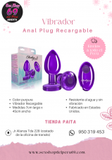 SEXSHOP69..WPP: 950319453--PAITA .. PLUG VIBRADOR .. DE GRAN INTENSIDAD A CONTROL REMOTO